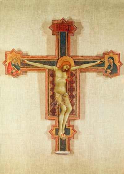 Crucifix with The Virgin and Saint John by Simone Martini